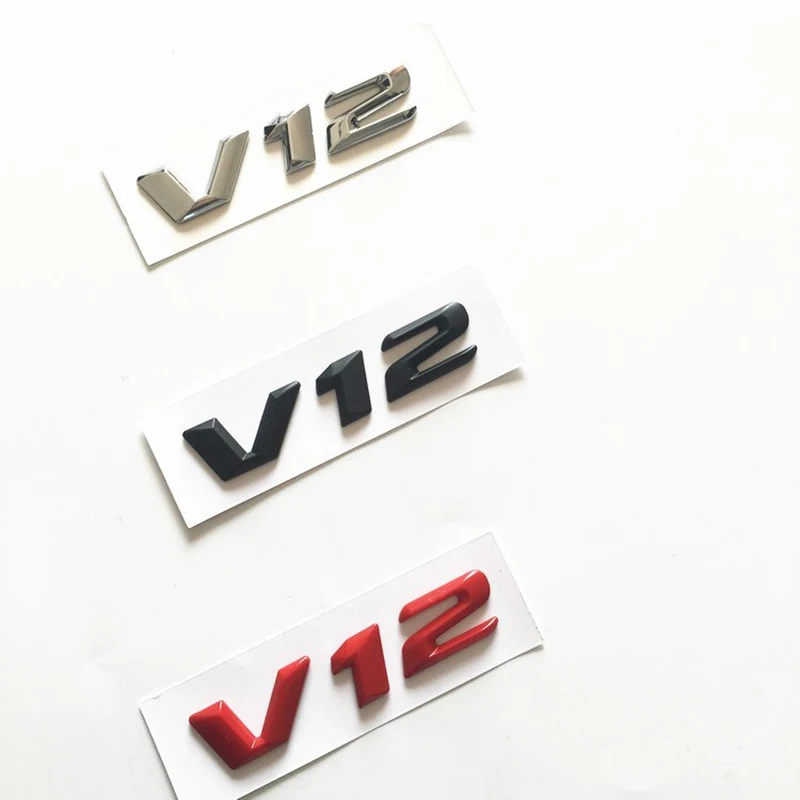 V12 Крыло Задний Хвост Логотип Автомобиля Значок Эмблема Наклейка 3D Металлическое Украшение Наклейка Самоклеящаяся Для Mercedes Benz A/C/E/S Class