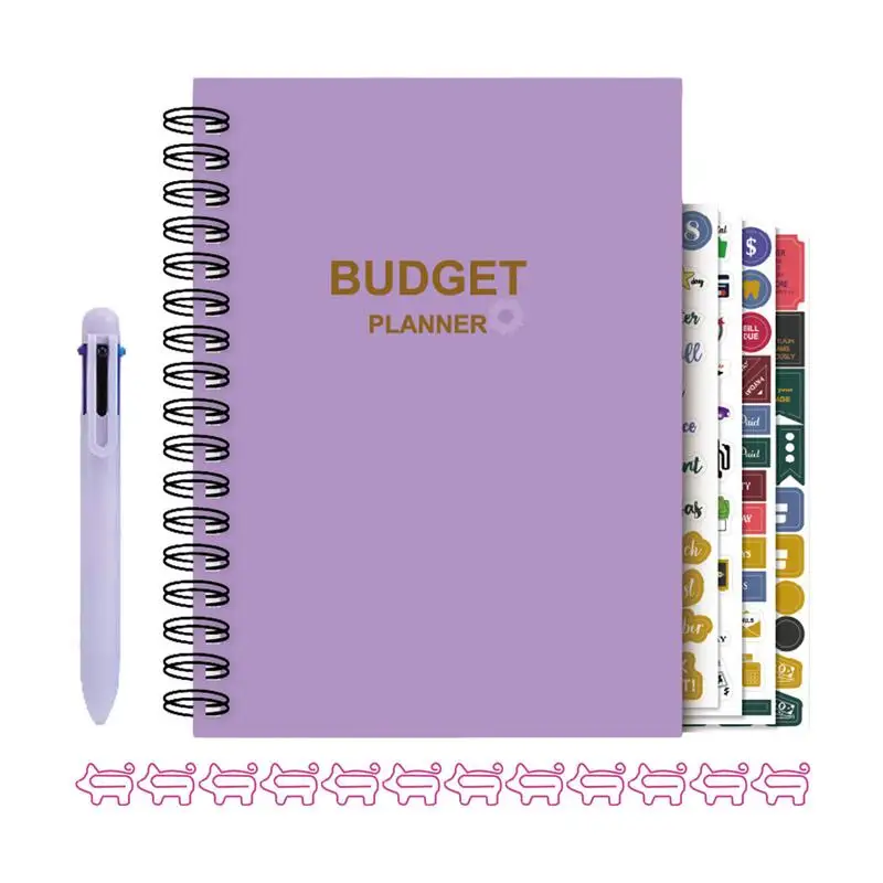 Планировщик счетов Планировщик счетов и органайзер со спиральным дизайном Планировщик бюджета И книга включают финансовые цели, ежемесячный бюджет.